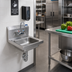 Thumbnail image #2 for Wall-Mounted Hand Sink with Faucet, P-Trap, and Basket Drain, 14 x 10 x 5 in Bowl