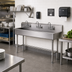 Thumbnail image #2 for Advance Tabco Multiwash 60-Inch Freestanding Multi-Station ADA Hand Wash Sink with 3 Faucets