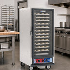 Thumbnail image #2 for Metro C5 C517-PFC-4 3/4-Height Mobile Non-Insulated Proofing Cabinet, Clear Polycarbonate Door, 14 Sheet Pan Capacity