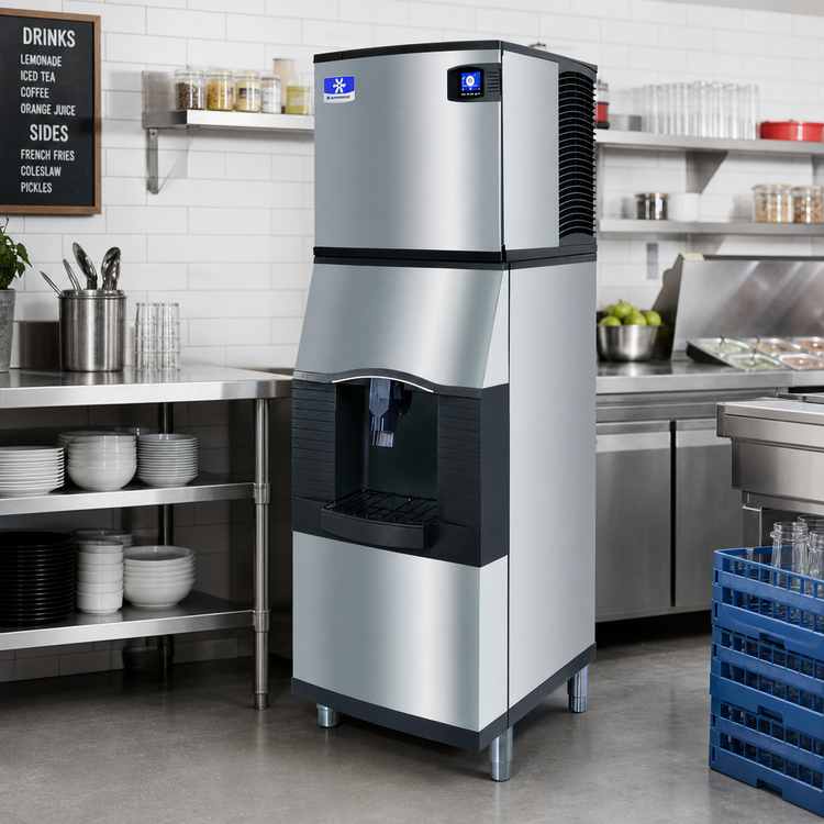 Product image #2 for Manitowoc SPA162 Touchless Floor Model Vending Ice Dispenser for Dice or Half-Dice Ice, 120-Lb Capacity
