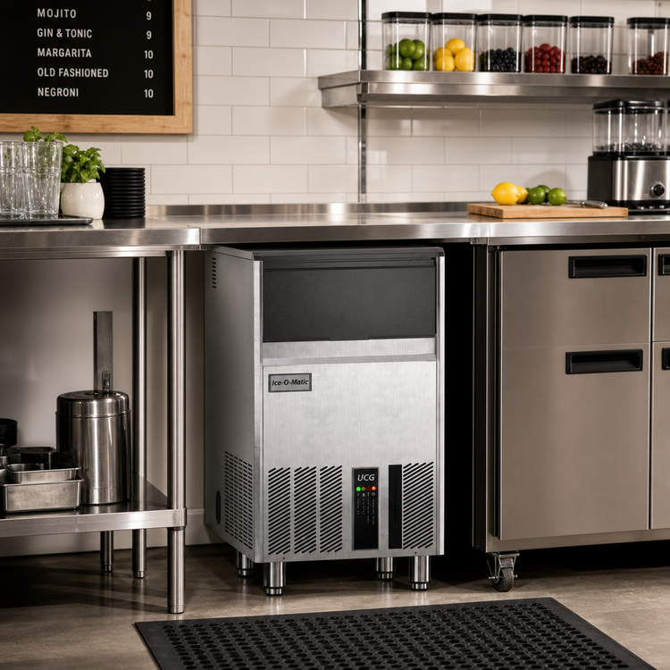 Product image #2 for Ice-O-Matic Undercounter Gourmet Grande Cube Ice Maker with 48.5 lb. Built-In Bin, Air-Cooled, 121 lb./Day