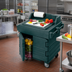 Thumbnail image #3 for Cambro CamKiosk Mobile Utility Work Station with Enclosed Storage, 40-9/16 x 33 x 45-1/2 Inches, Granite Green