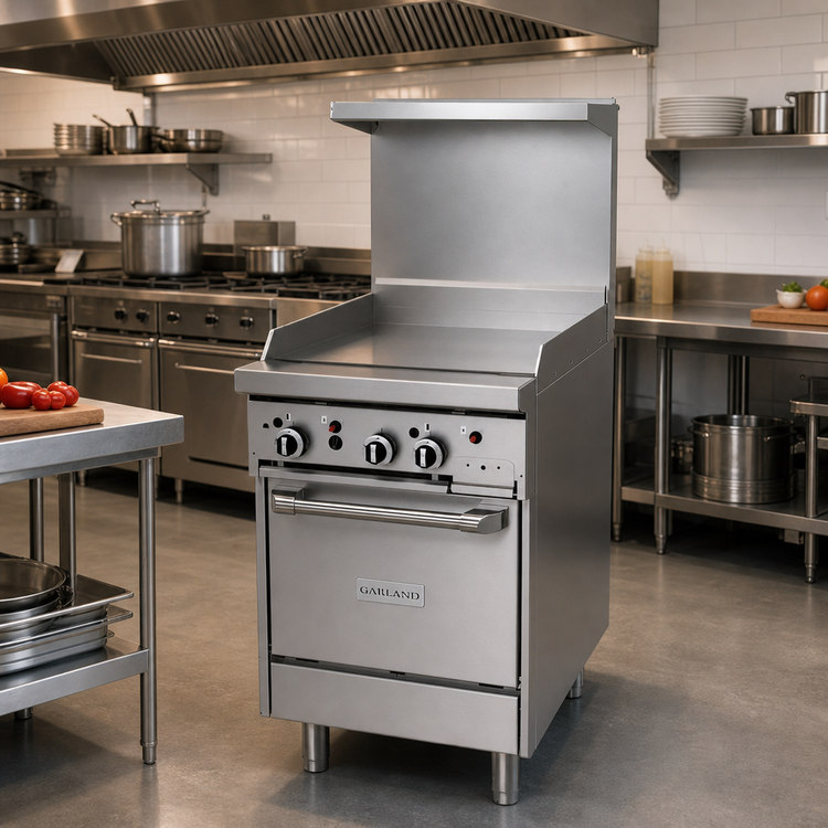 Product image #2 for Garland GF Starfire Pro 24-Inch Gas Restaurant Range with Thermostatic Griddle and Space-Saver Oven