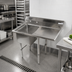 Thumbnail image #2 for Economy 1-Compartment Stainless Steel Sink with Right Drainboard