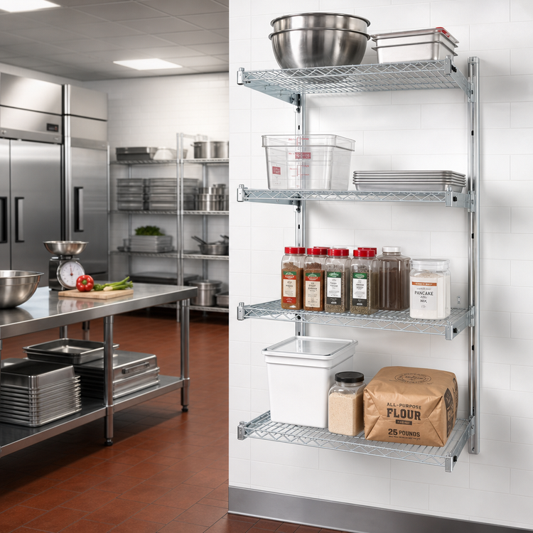 Product image #2 for EAGLEbrite 4-Tier Wire Add-On Shelving Unit, 24 x 21 x 63 Inches, Zinc Finish