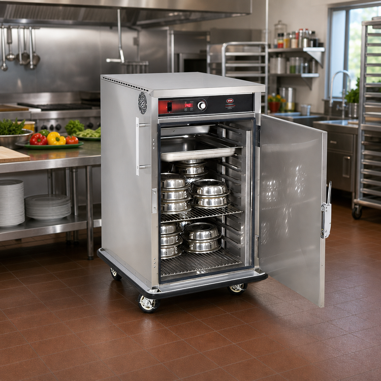 Product image #2 for FWE Ultra-Universal Mobile Electric Heated Banquet Cabinet, Single Door, Stainless Steel