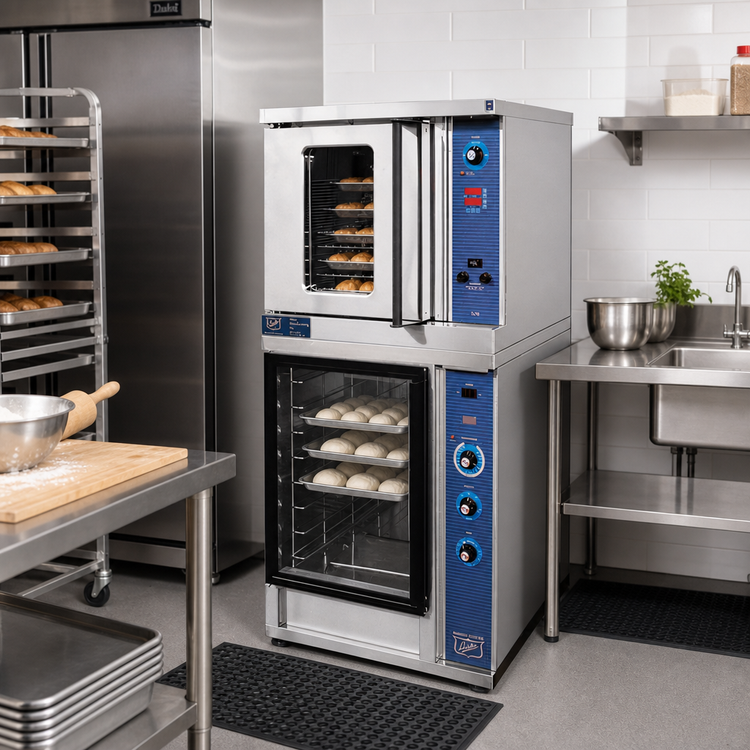 Product image #2 for Duke 59-E3XX/PFB-1 Half-Size Electric Convection Oven with Proofer Base