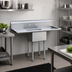 Thumbnail image #2 for Mixrite 54-Inch 1-Compartment Commercial Sink with Left and Right Drainboards