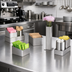Thumbnail image #2 for American Metalcraft Stainless Steel Sugar Packet Holder, 2-Inch Square, Satin Finish