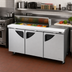 Thumbnail image #2 for Turbo Air Super Deluxe 72-5/8-Inch Three-Section Sandwich/Salad Prep Table with 12-Pan Opening