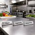 Thumbnail image #2 for American Metalcraft Triangular 3-Sided Stainless Steel Table Sign for Vegan, Vegetarian, and Gluten Free Identification