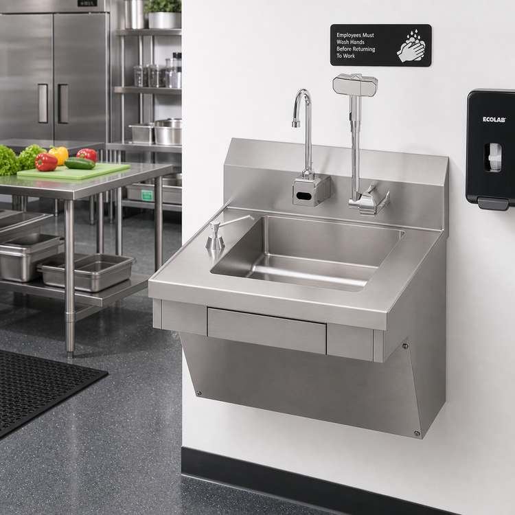 Product image #2 for Eagle Group Physically Challenged Wall-Mount Hand Sink with Electronic-Eye Faucet