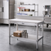 Thumbnail image #2 for New Age 72-Inch x 24-Inch Poly Top Work Table with 6-Inch Backsplash and Open Aluminum Base