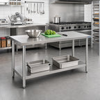 Thumbnail image #2 for Eagle Group Budget Series T2430SB 30-Inch x 24-Inch 430 Stainless Steel Work Table with Adjustable Undershelf