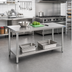 Thumbnail image #2 for Eagle Group Budget Series 30-Inch x 24-Inch 430 Stainless Steel Work Table with Adjustable Undershelf