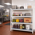 Thumbnail image #2 for Fermostock 4-Tier Stationary Modular Polymer Shelving Starter Unit, 52 Inch W x 18 Inch D x 71 Inch H