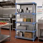 Thumbnail image #2 for Quantum Millenia QP183086SS-4 4-Shelf Solid Polymer Starter Shelving Unit, 30"W x 18"D x 86"H