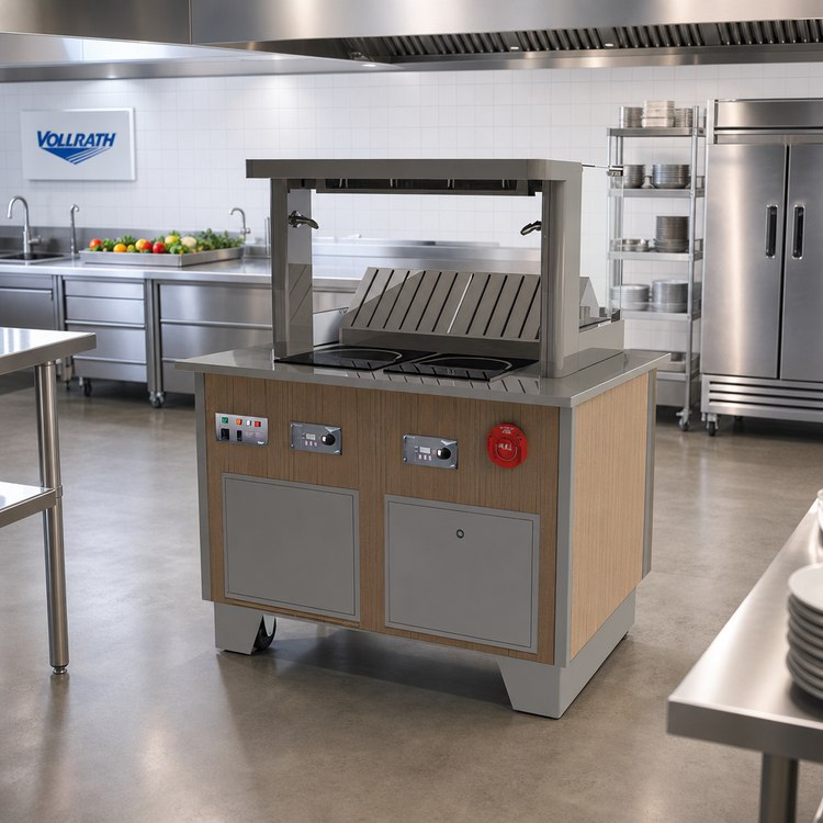 Product image #3 for Vollrath V-Class Custom Downdraft Buffet Vent System with 2 Mirage Drop-In Ranges
