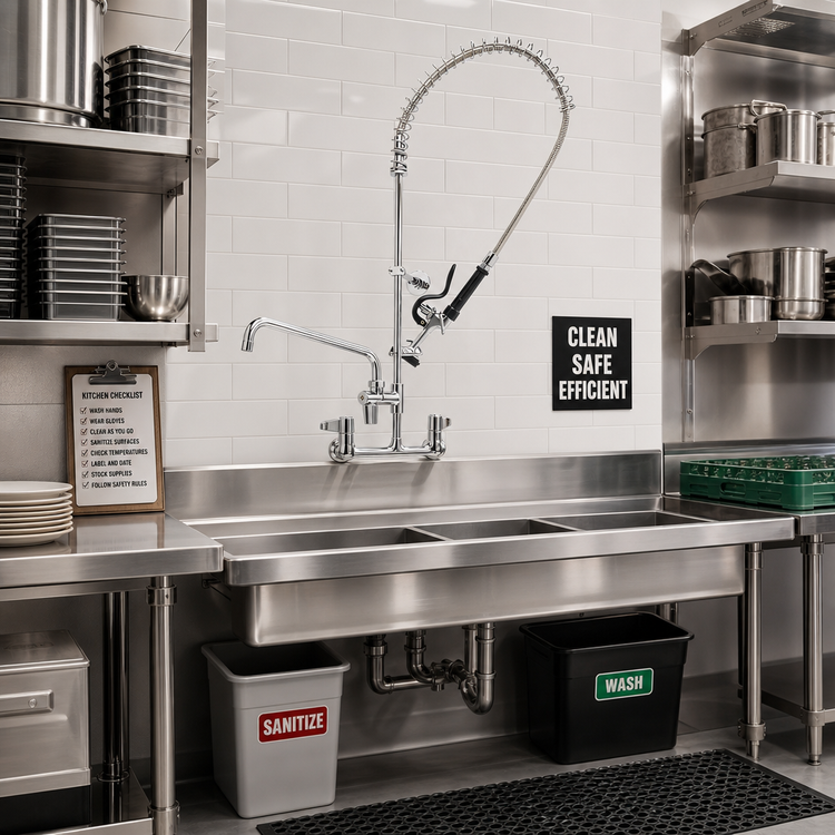Product image #2 for Equip 8-Inch Centers Wall-Mount Pre-Rinse Unit with 10-Inch Add-On Faucet