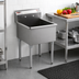 Thumbnail image #2 for One-Compartment Utility Sink, 18 x 18 x 13-3/8 Inch Bowl, 19-3/8 x 22 Inch Top, 430 Stainless Steel