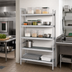 Thumbnail image #2 for Fermostock 5-Tier Polymer Shelving Unit Expansion Kit, 52 W x 14 D x 83 H, Gray