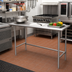 Thumbnail image #2 for Advance Tabco TSAG-2410 Stainless Steel Flat Top Work Table with Open Base, 120 W x 24 D, 16-Gauge 430 Top