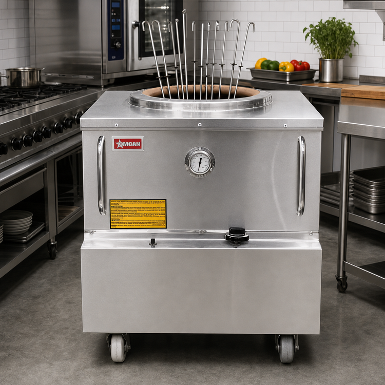 Product image #2 for Omcan USA 34-Inch Natural Gas Tandoor Clay Oven with Stainless Steel Exterior, 70,000 BTU