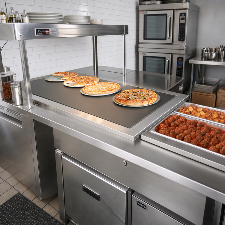 Product image #2 for Hatco Glo-Ray Built-In Heated Shelf with Flush Top, 37-1/2 x 21 Inch Surface, Hardcoat Aluminum, 780 Watts