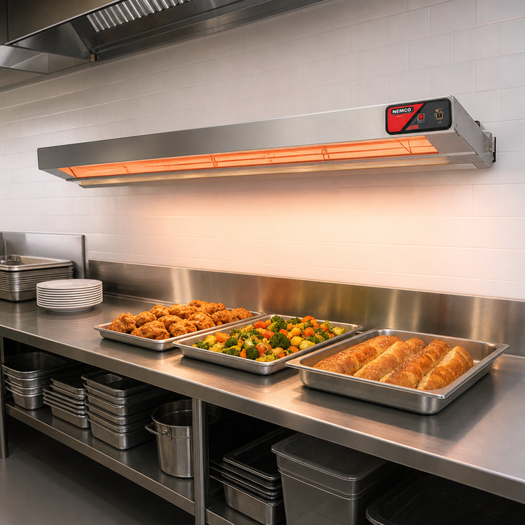 Product image #2 for Nemco 60-Inch Single Lighted Infrared Strip Heat Lamp, 240V