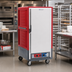 Thumbnail image #2 for Metro C5 3 Series Mobile 3/4 Height Combination Heated Holding & Proofing Cabinet with Full-Length Solid Doors, Universal Wire Slides, and Red Insulation Armour