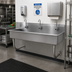 Thumbnail image #2 for Advance Tabco FS-WM-60EF 60-Inch Wall-Mounted 3-Station Multiwash Hand Sink with 3 Electronic Faucets
