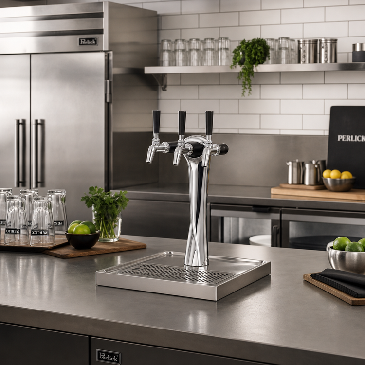 Product image #2 for Perlick Lucky Countertop Glycol-Cooled 3-Faucet Draft Beer Tower