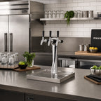Thumbnail image #2 for Perlick Corporation 4041-3B Countertop Glycol-Cooled 3-Faucet Draft Beer Tower, Polished Chrome