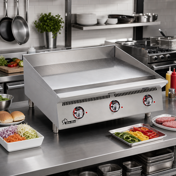Product image #2 for Ultra-Max 36-Inch Countertop Gas Griddle with Mechanical Snap-Action Thermostat