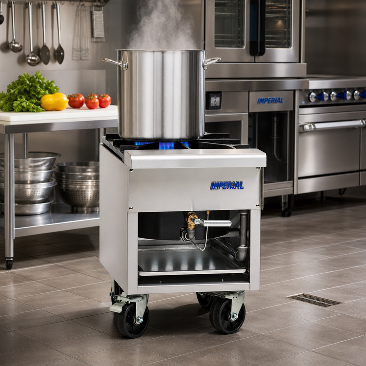 Product image #2 for Imperial Hi-Temp Gas Stock Pot Range, 18 Inch, 1 Jet Burner, 125,000 BTU