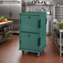 Thumbnail image #3 for Cambro Ultra Camcart Front-Loading Insulated Food Pan Carrier, Security Package, Two-Compartment, 120 Qt, Kentucky Green