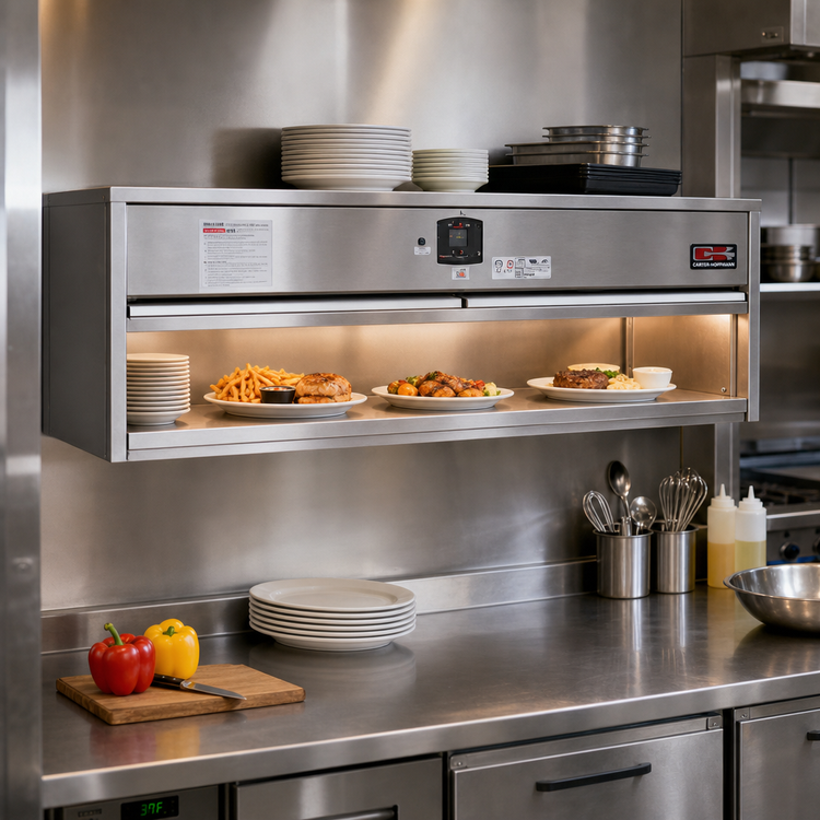 Product image #2 for Carter-Hoffmann HP58 Shelf-Mounted Heated Plate Warmer, 58-Inch Wide, 280 lb Capacity