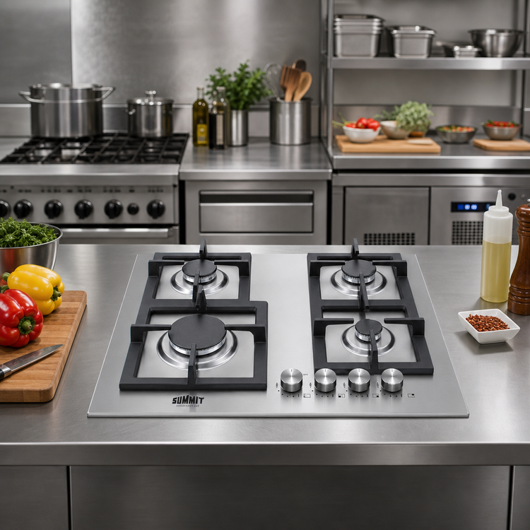 Product image #3 for Summit 23-5/8-Inch Built-In 4-Burner Gas Cooktop with Sealed Burners