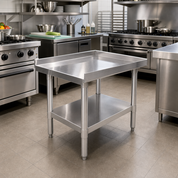 Product image #2 for Omcan USA Standard Series 18-Gauge Stainless Steel Equipment Stand with Undershelf, 18 x 30 x 24 Inches