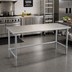Thumbnail image #2 for Eagle Spec-Master 60-Inch x 24-Inch 14-Gauge Stainless Steel Flat Top Work Table with Galvanized Tubular Base