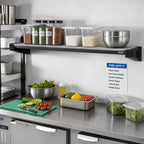 Thumbnail image #2 for Cambro Camshelving® Elevation EWSSKA1842S580 Wall-Mounted Solid Add-On Shelf Kit, 18 x 42 Inches, Brushed Graphite