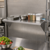 Thumbnail image #2 for BK Resources T-430 Economy Stainless Steel Wall Shelf, 48 Inch W x 16 Inch D