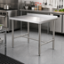 Thumbnail image #2 for Stainless Steel Open Base Work Table with 2-Inch Rear Up-Turn, 30 x 24 x 38 Inches
