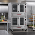 Thumbnail image #2 for Platinum Double-Deck Full-Size Electric Convection Oven, Standard Depth, 7.5 kW Per Deck, Touch Controls, Dependent Doors
