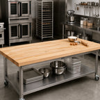 Thumbnail image #2 for John Boos BKSC79O Bakers' Table Top, 84"W x 30"D x 2-1/4" Thick, Edge Grain Northern Hard Rock Maple, Oil Finish