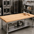 Thumbnail image #2 for John Boos 84 Inch x 30 Inch Edge Grain Wood Bakers' Table Top, Northern Hard Rock Maple