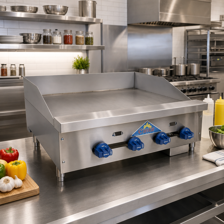 Product image #2 for Comstock-Castle FHP48-48 Countertop Gas Griddle with 48-Inch x 21-Inch Plate, 100,000 BTU