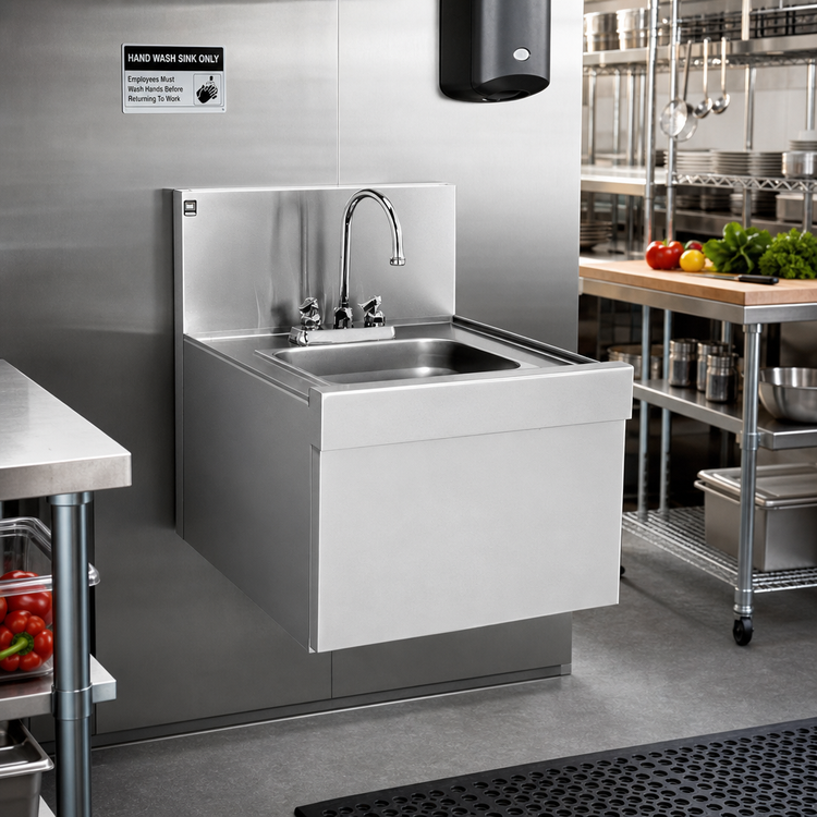 Product image #2 for Spec-Bar Wall-Mounted Drop-In Stainless Steel Sink with 6-Inch Deep Bowl, Faucet, and Drain