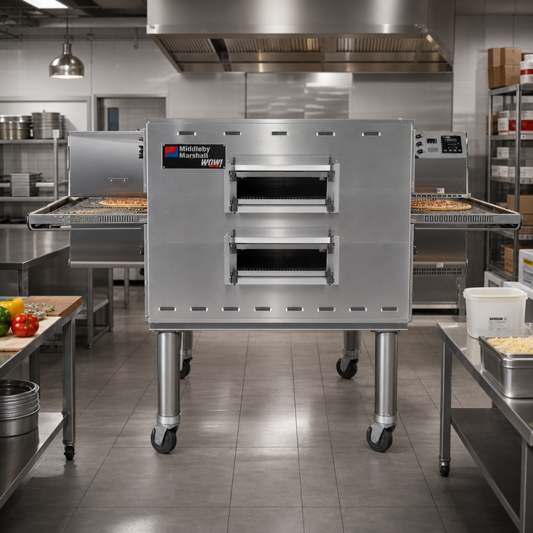 Product image #2 for Middleby Marshall PS3240E-3 Triple Deck Electric Impingement Plus Conveyor Pizza Oven
