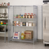 Thumbnail image #2 for Quantum Stationary Chrome Wire Security Cage with Doors and Shelves, 36